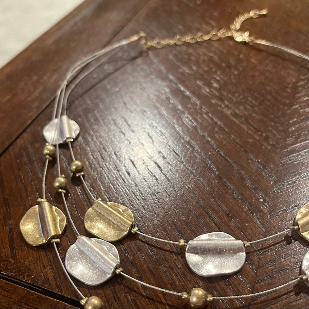 Lia sophia skipping stone necklace